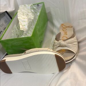 Sam Edelman Women's Cream Slide Sandals